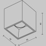 Потолочный светильник MAYTONI ALFA LED C064CL-5W2.7K-SQ-WB